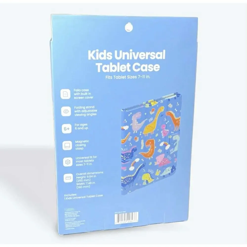 NIB Kids Universal Tablet Case Cute Dinosaur Pattern Fits 7-11 inch Tablets